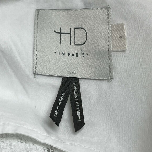 Anthropologie HD in Paris Women's Top Size Small White Sleeveless Lace Floral - Picture 6 of 8